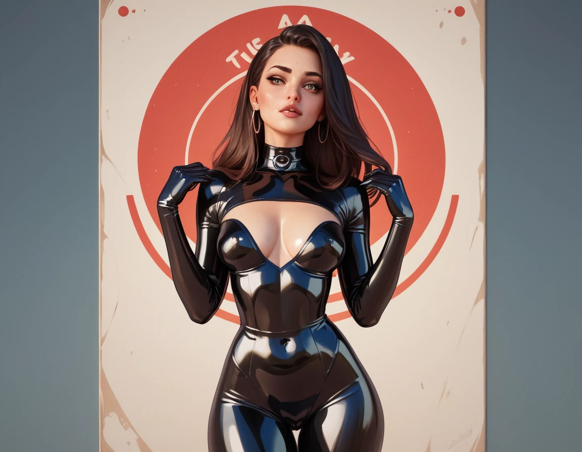 Futuristic latex women in a surreal biomechanical universe