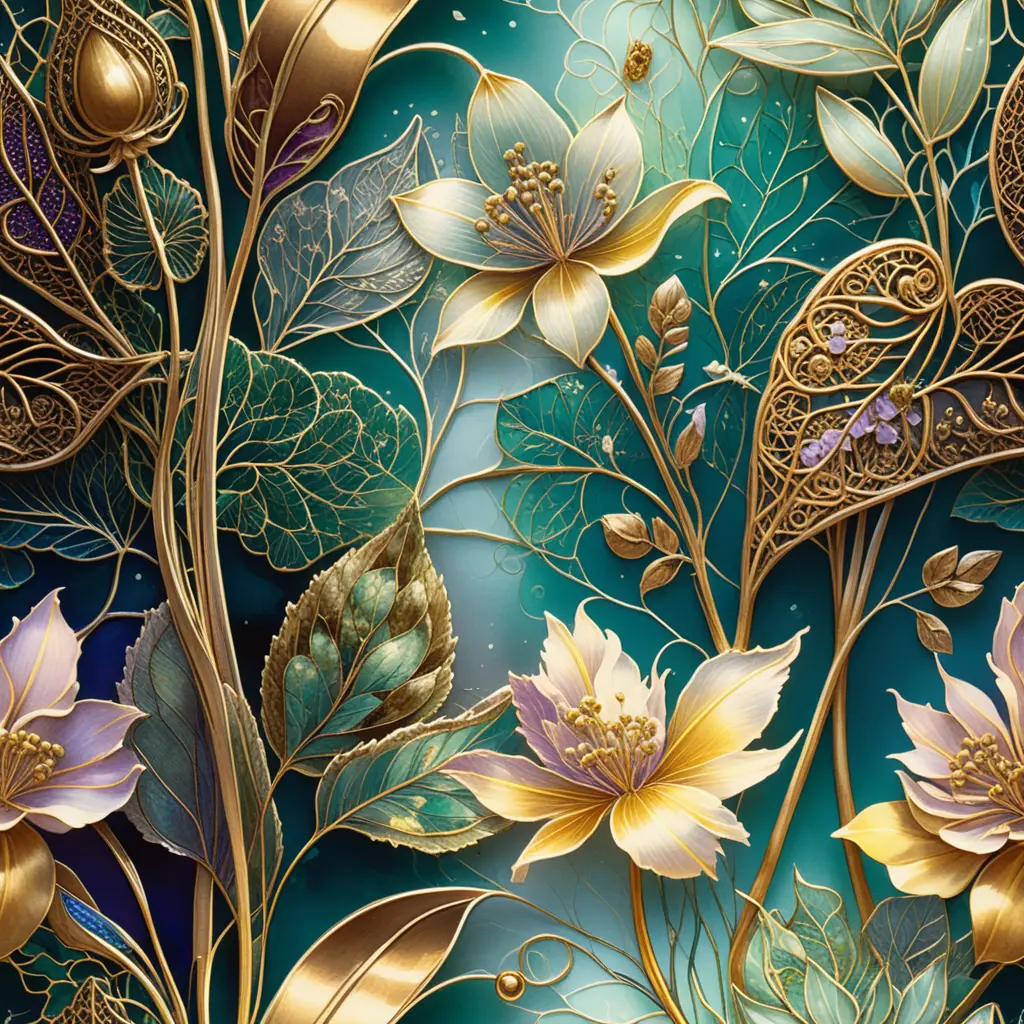 Zartes botanisches Frühlingsmuster mit fließendem Blumendesign