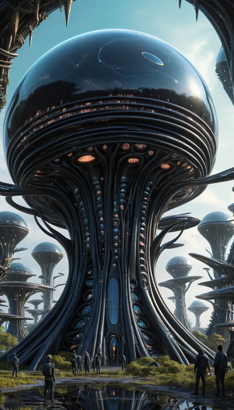 Vers en latex extraterrestres maintenant une architecture vivante de vaisseau spatial organique
