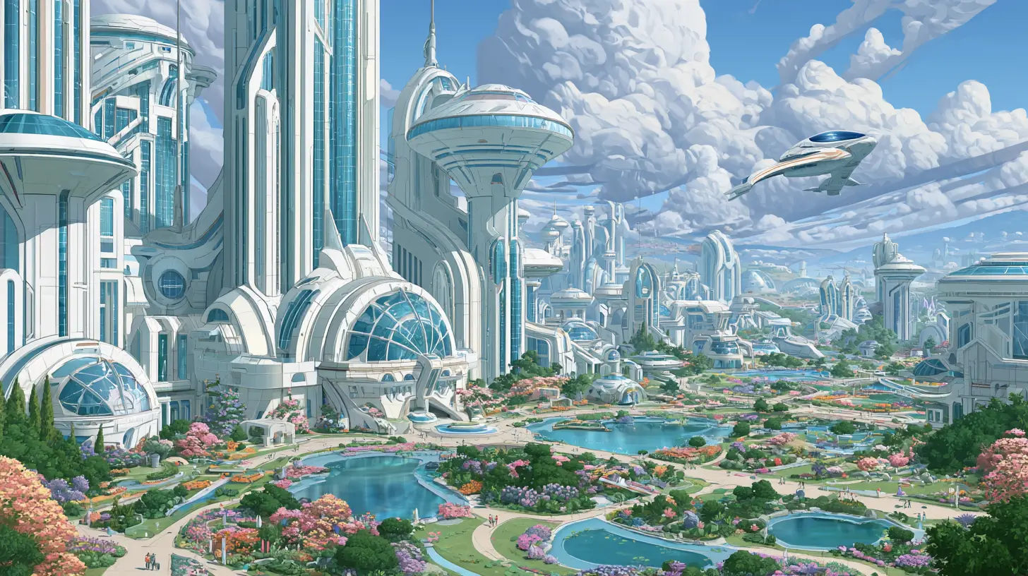 Accademia Spaziale Futuristica con Laghi e Caccia Stellare da Addestramento