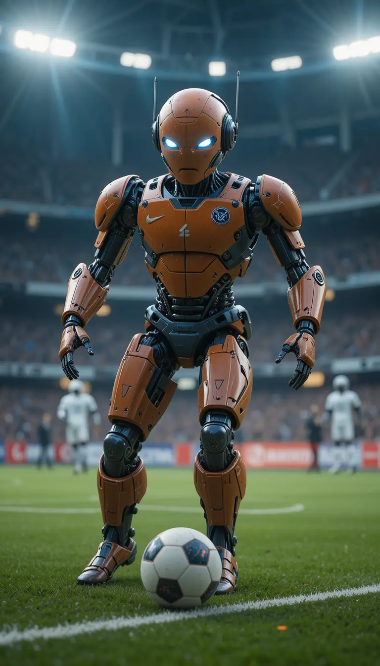 Humanoid robots compete in a deadly world robot football match