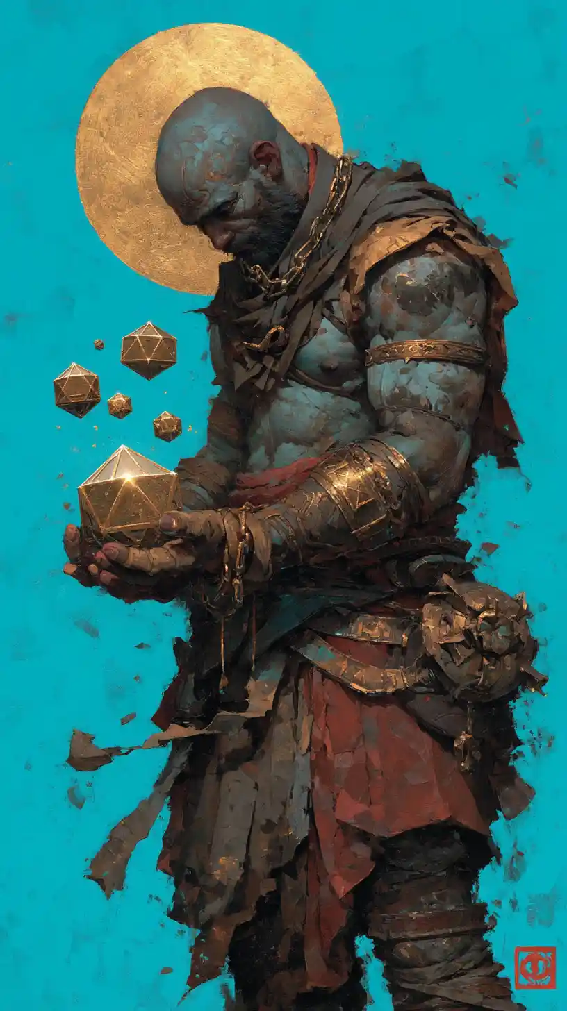 Divine Egyptian warrior under a radiant golden sun