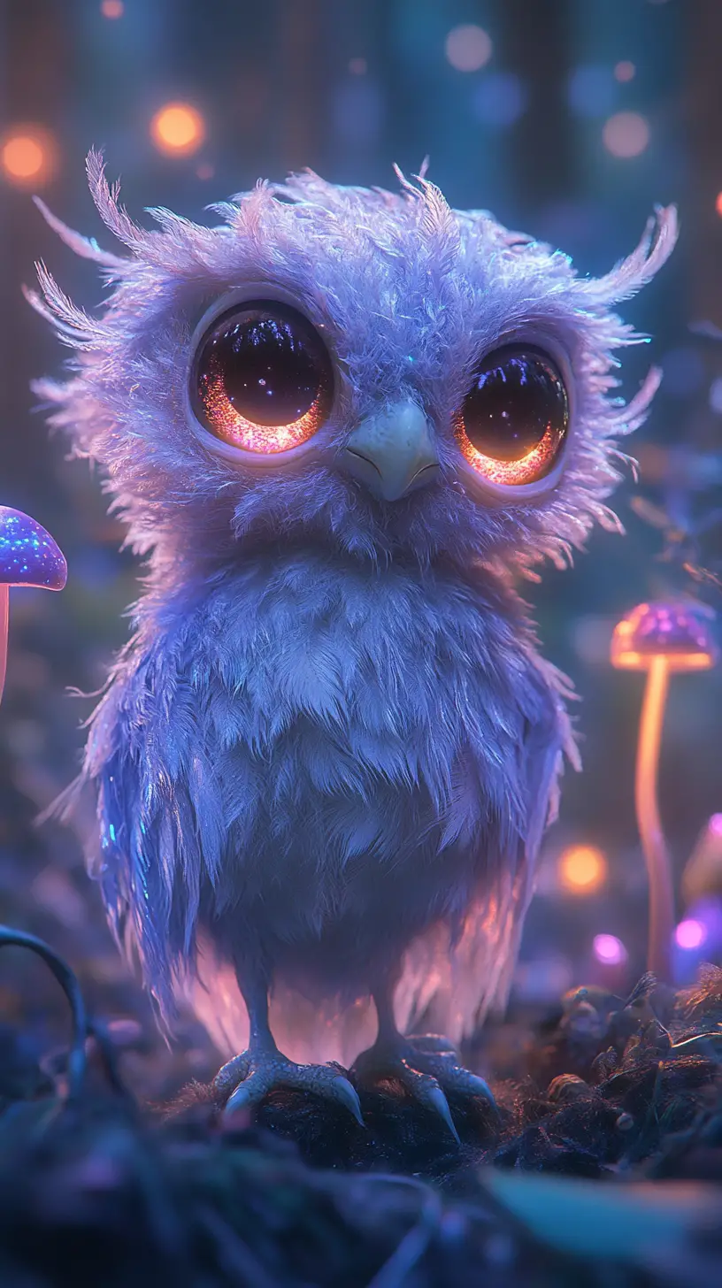 神秘森林中擁有發光雙眼的外星生物