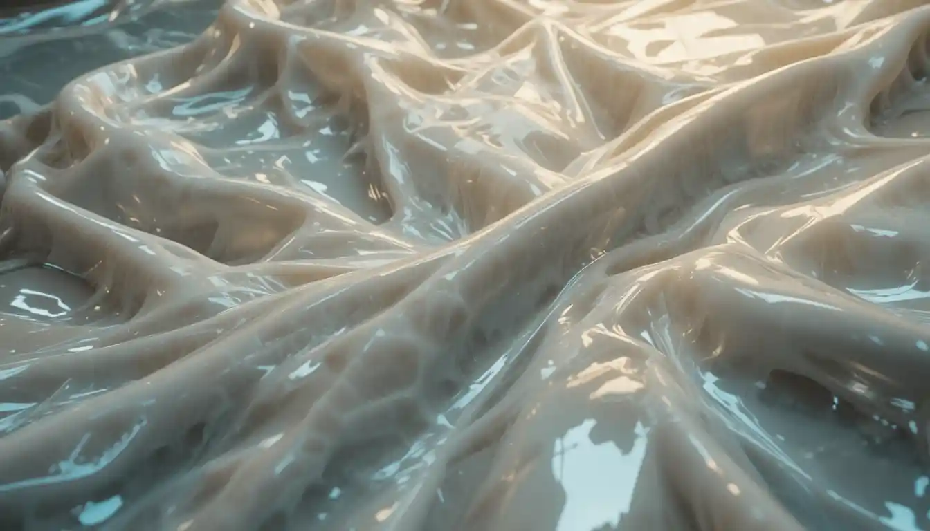 Endlose Welt glatter, reflektierender, lebendiger Latexoberflächen