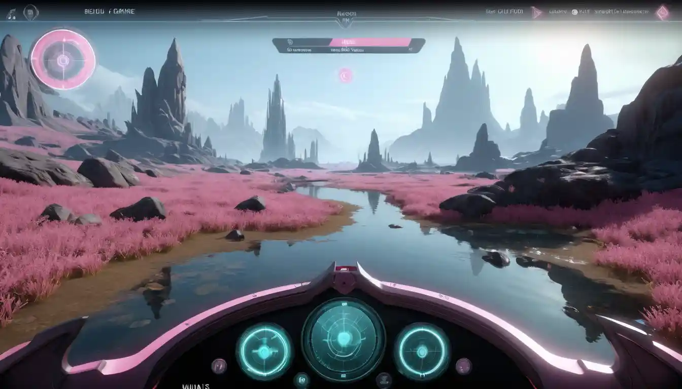 HUD fantasy minimal in bianco lucido e rosa pastello