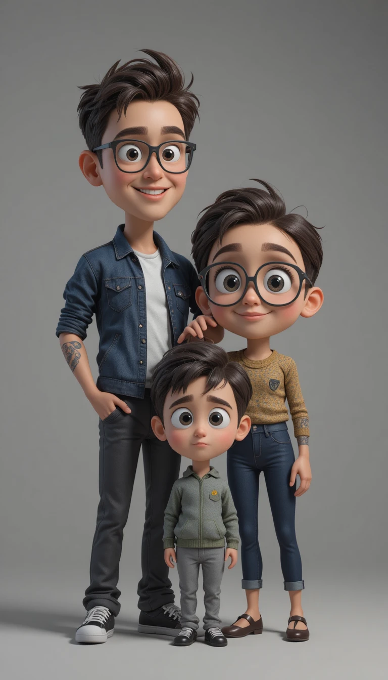 Homem com Versão Miniatura em Estilo Pixar de Si Mesmo