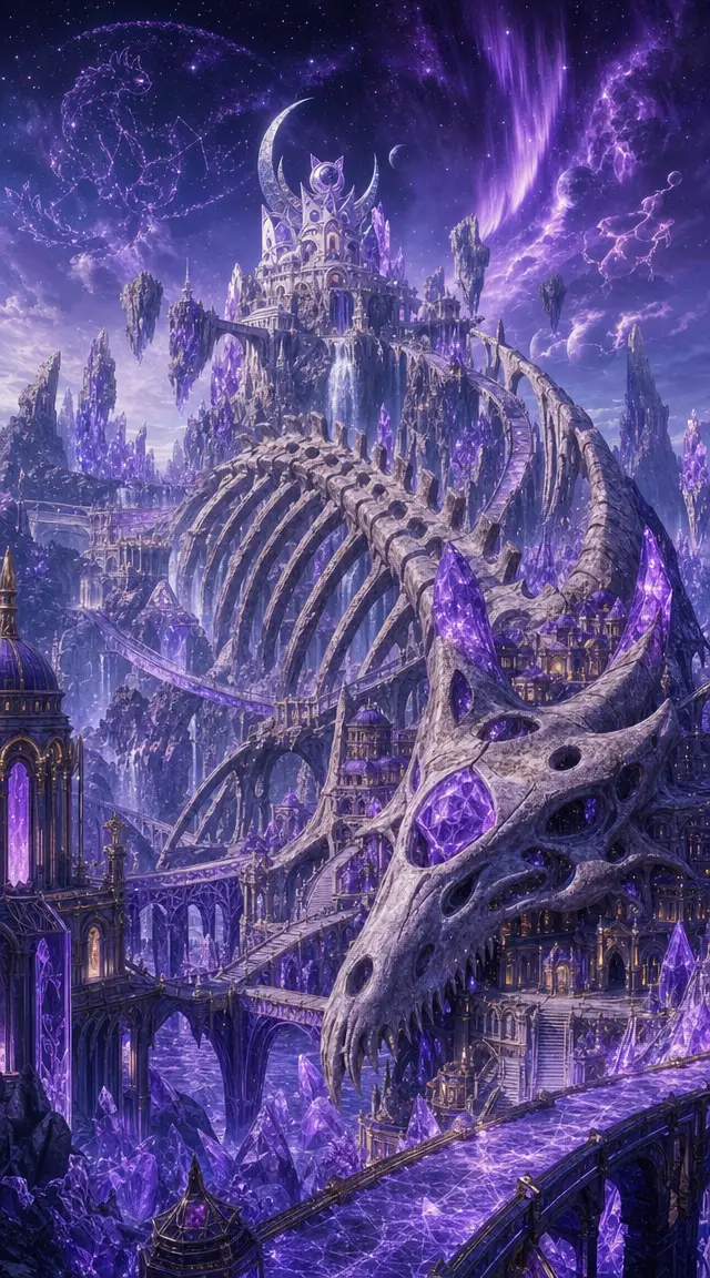 遠古龍骨水晶王國與神聖奇幻神殿