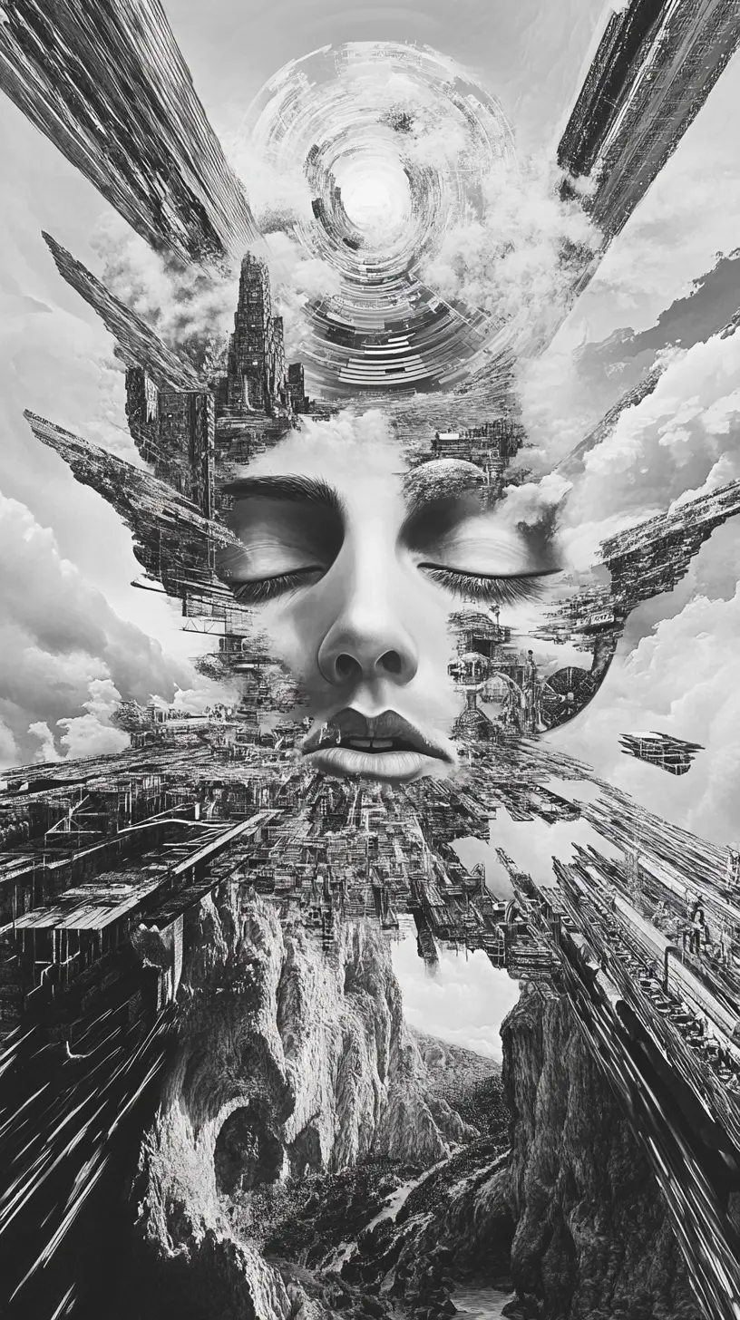 Futuristic electronic monolith pulsing with musical energy