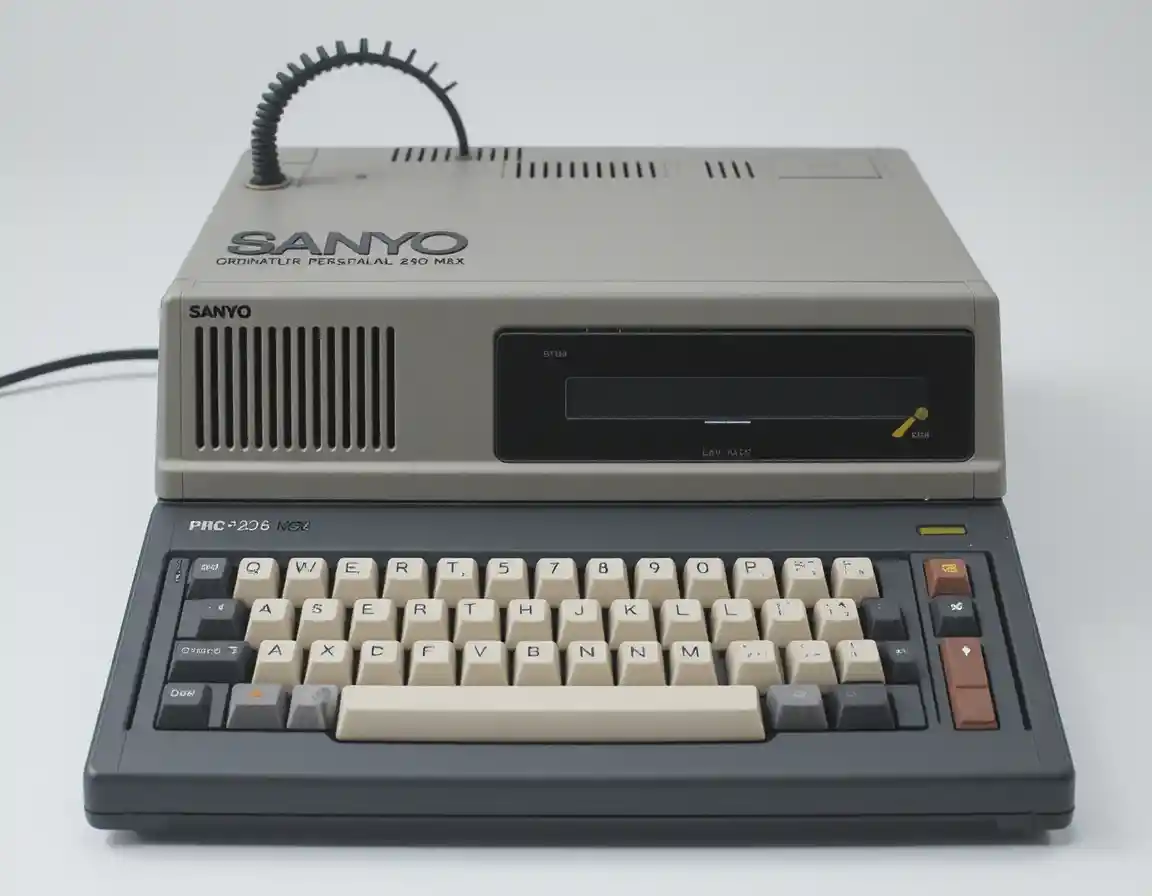 Close-up em estúdio de um teclado de computador doméstico vintage