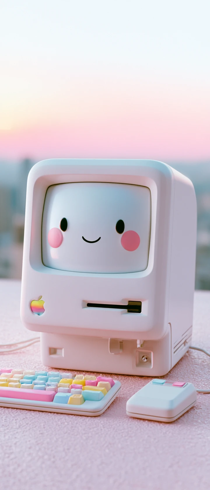 笑顔がかわいいデスクトップパソコンと遊び心あふれる雰囲気
