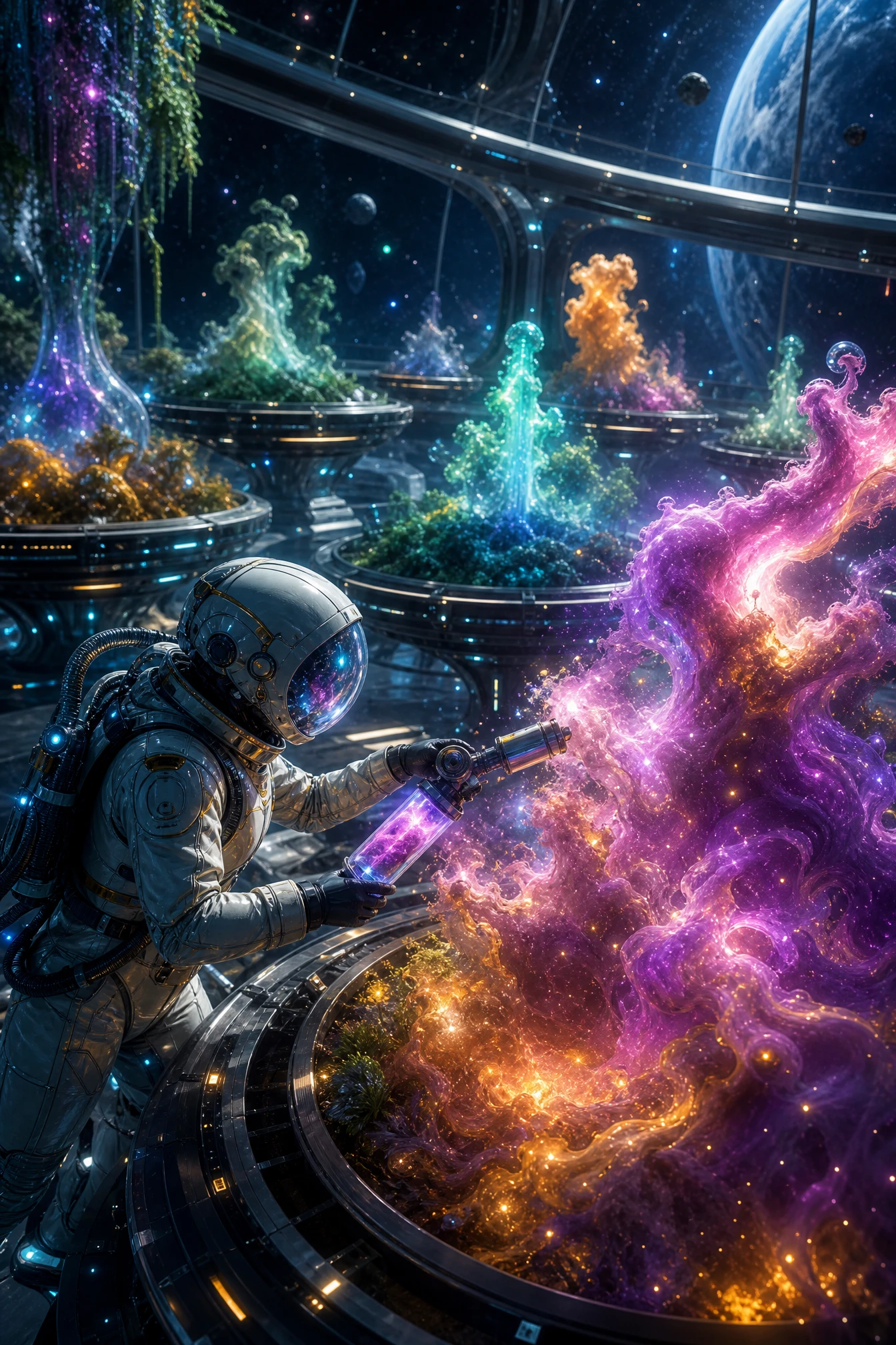太空植物學家收割發光的宇宙草藥雲