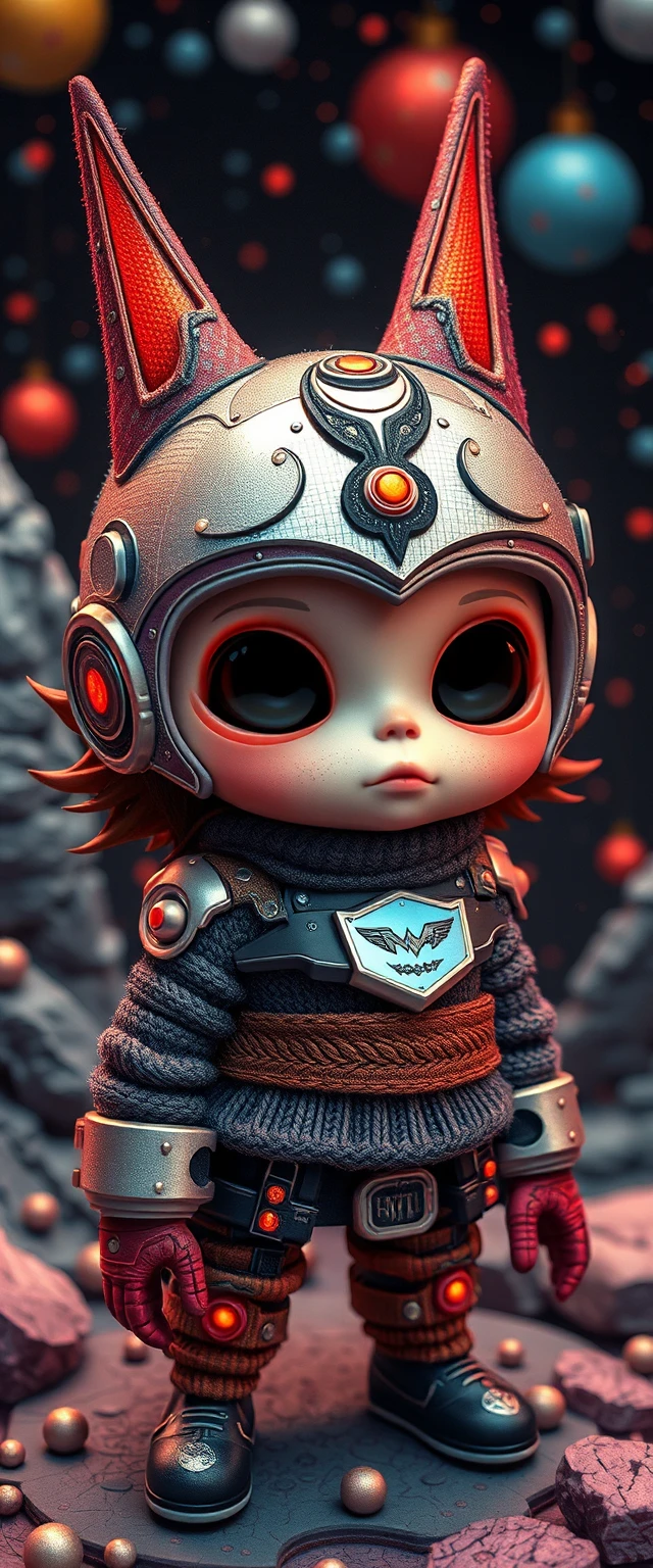 Adorável heroína 3D em um mundo de fantasia colorido