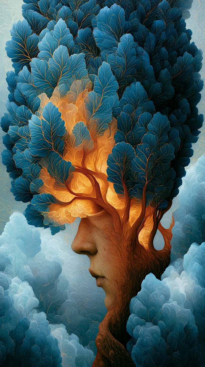 Sanfter surrealer Regen, der die Seele zart berührt