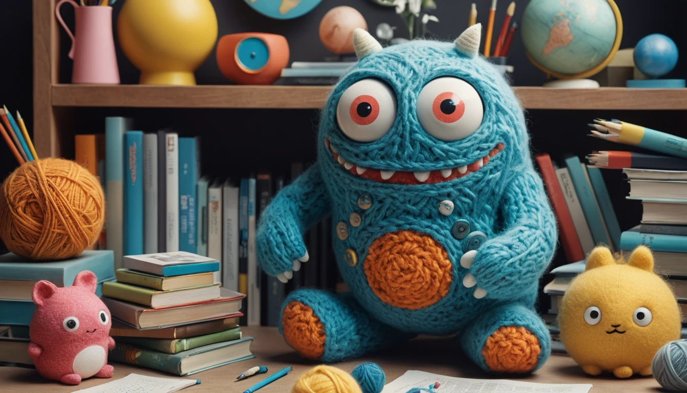Adorable héroïne techno dans un monde de fantaisie 3D coloré