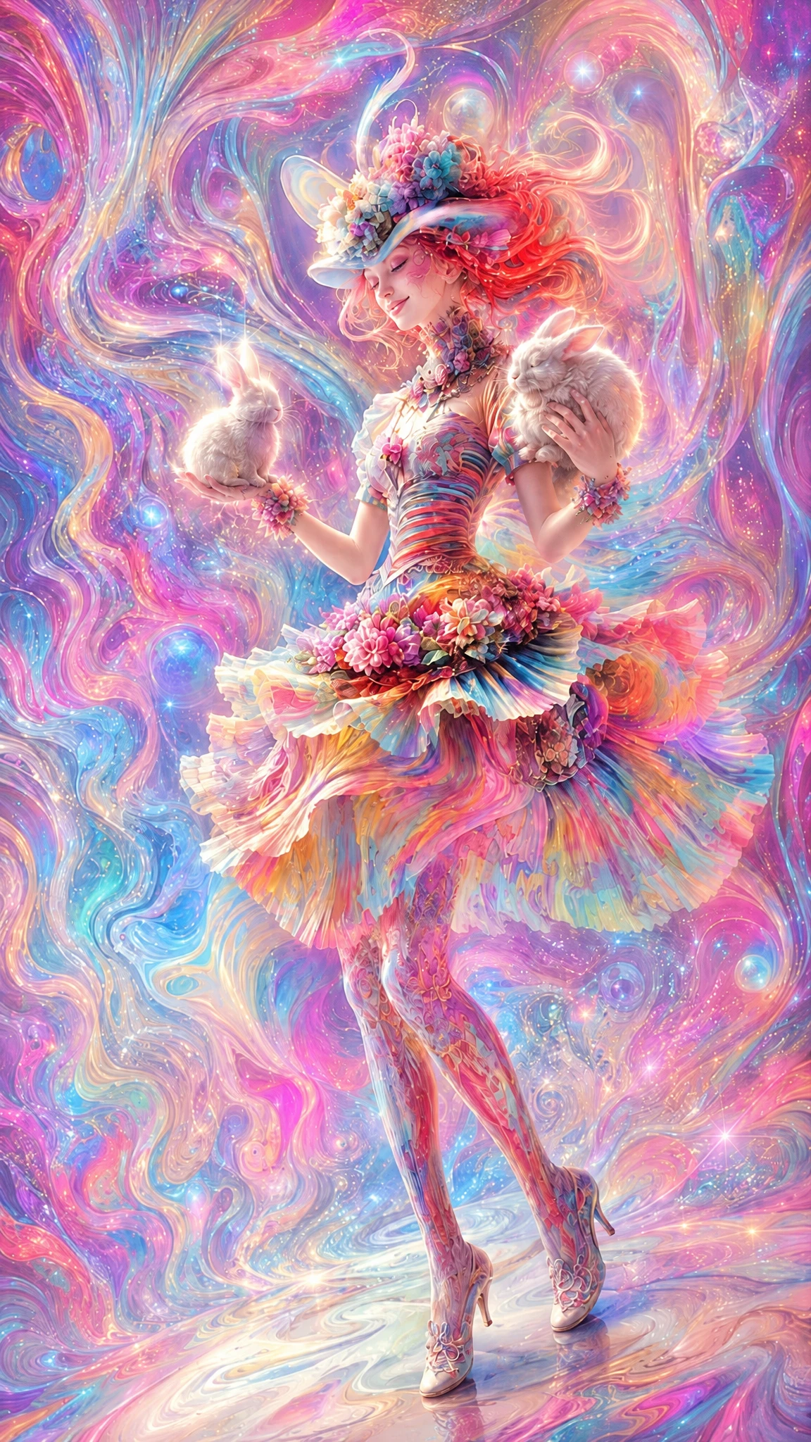 Sistema di colori pastello luminosi con delicati accenti rosa