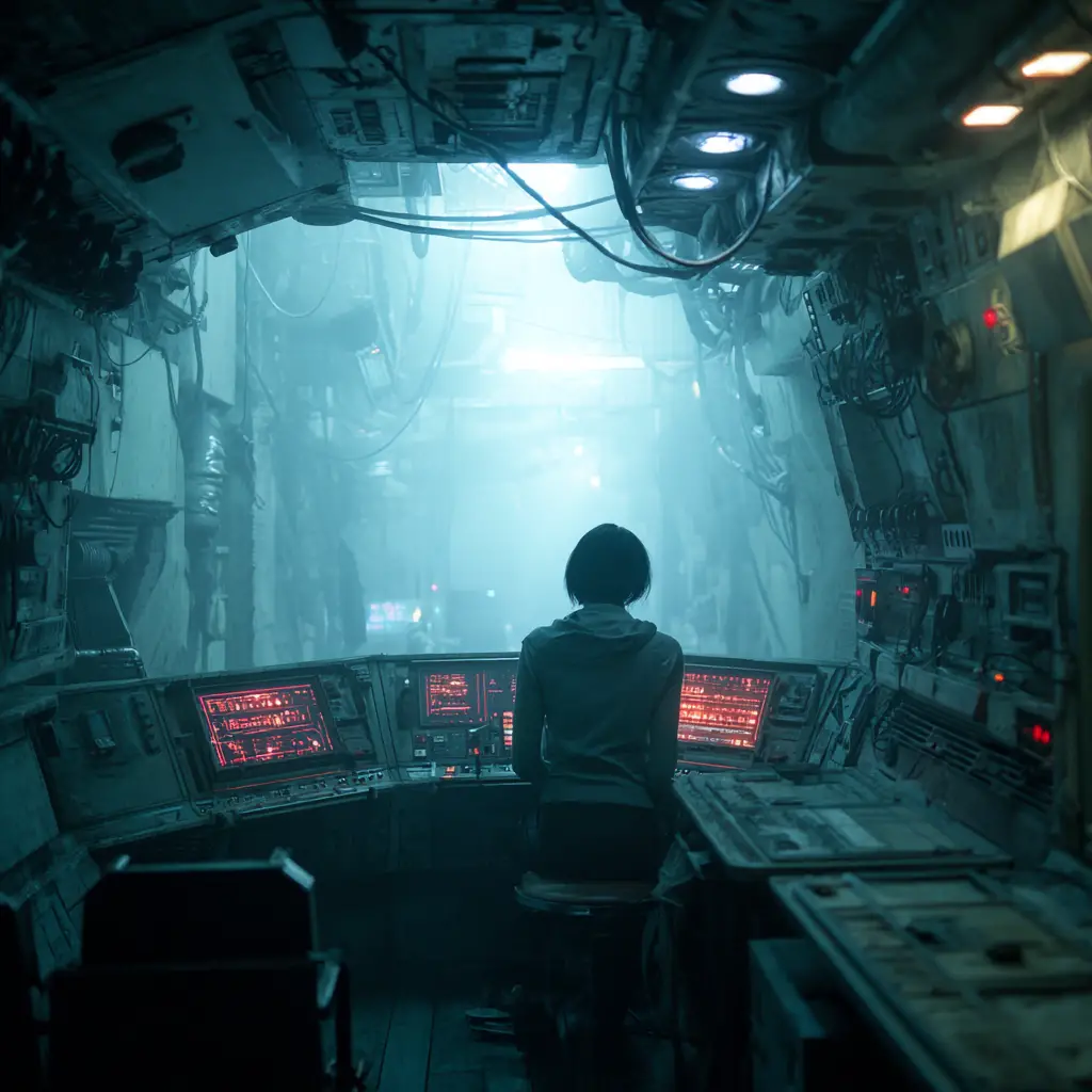 Colonie futuriste de science-fiction s’élevant dans un secteur mystérieux