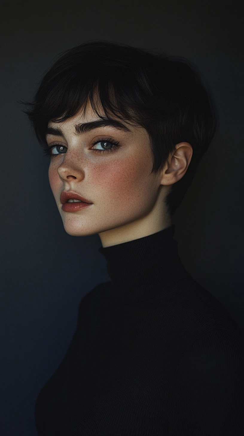 Retrato digital sombrio de uma jovem mulher na sombra