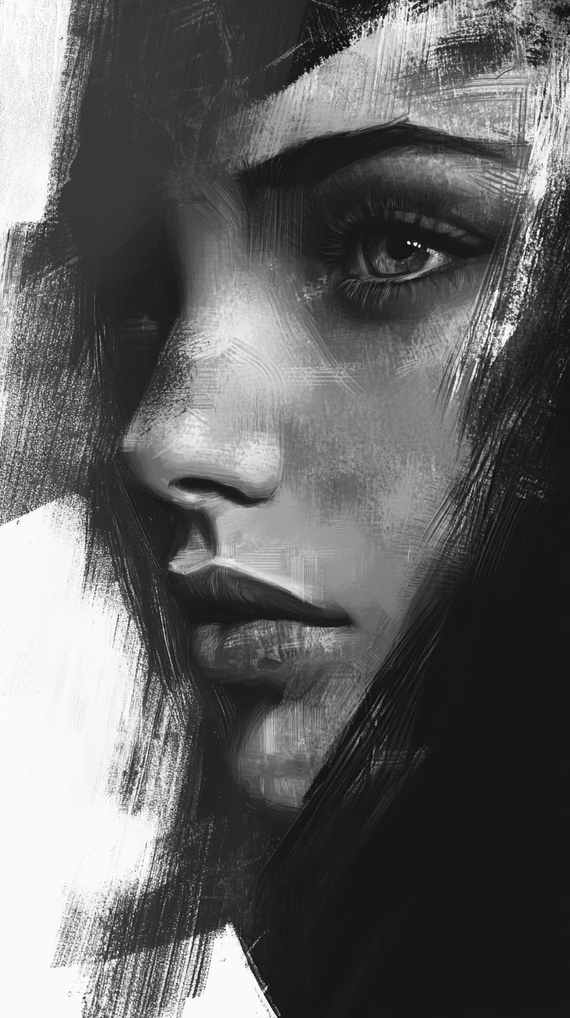 Minimalist interpreted illustration with soft matte grain texture