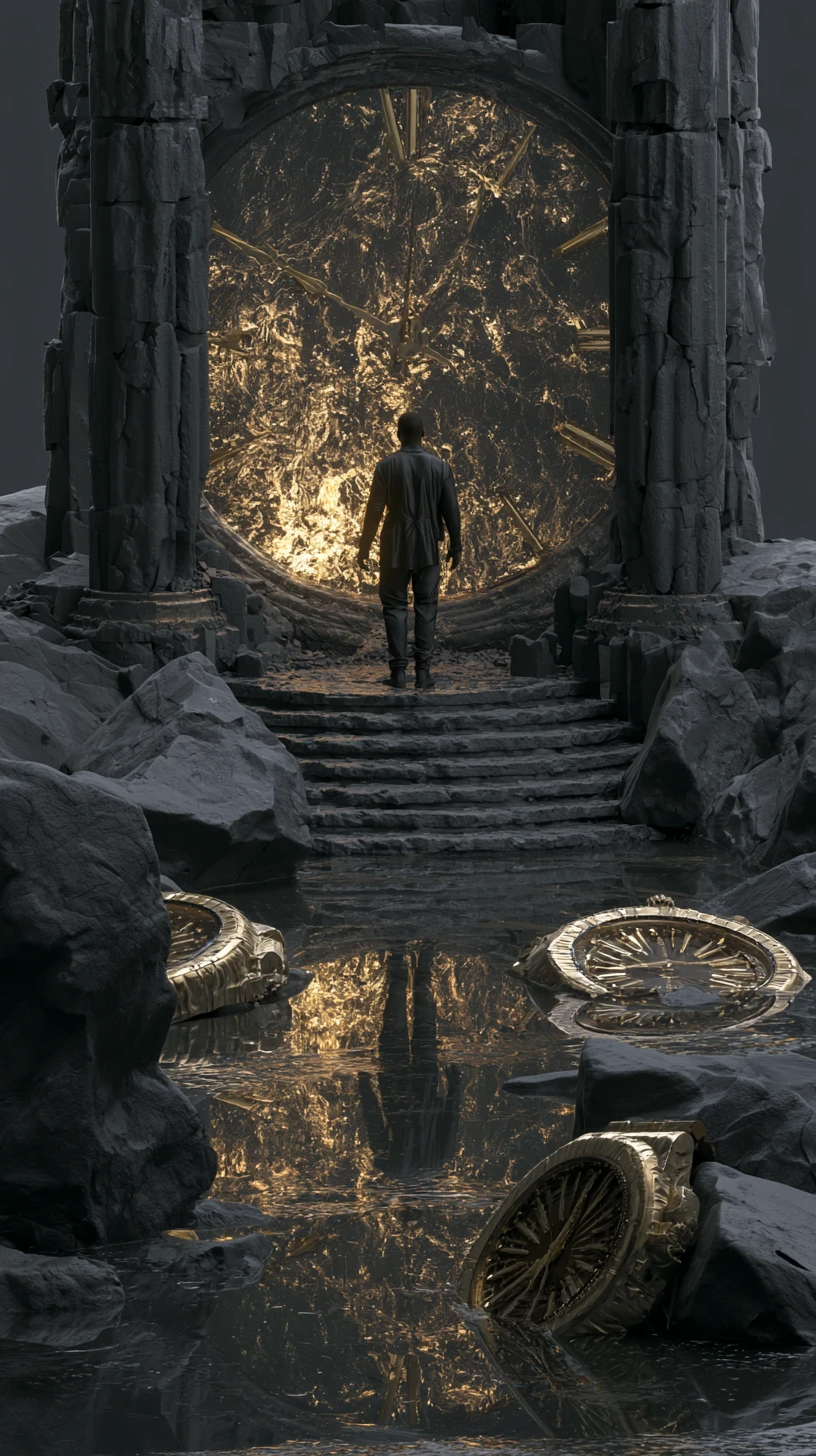 Luxury watch frozen at an exact dramatic moment