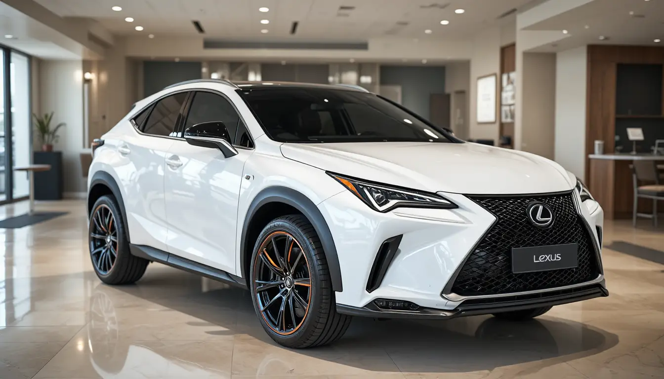 現代汽車展示中心中的白色豪華小型SUV