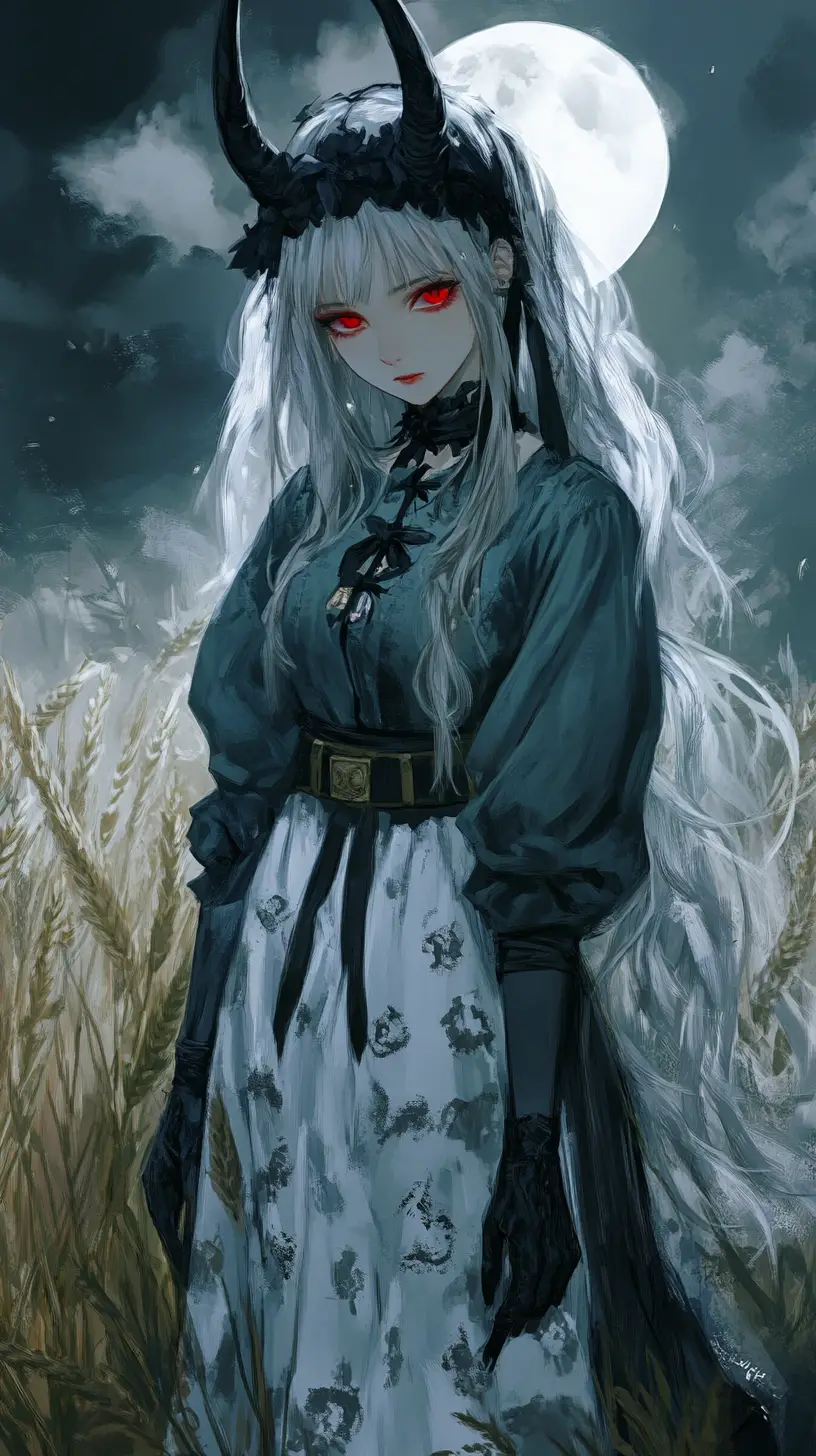 Fille d’anime dans un rêve sombre avec maison hantée et fantômes