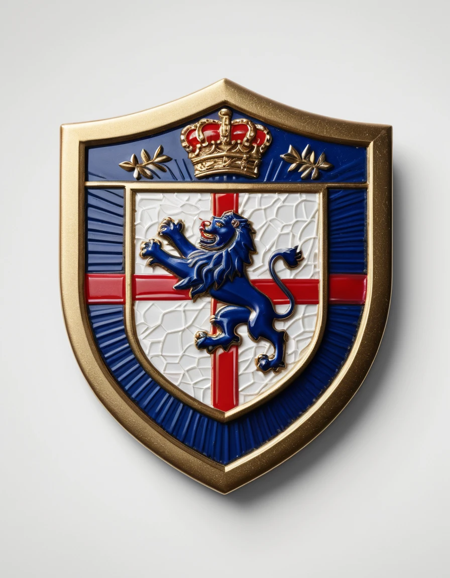 Retro-England-Fußballwappen mit Drei-Löwen-Emblem