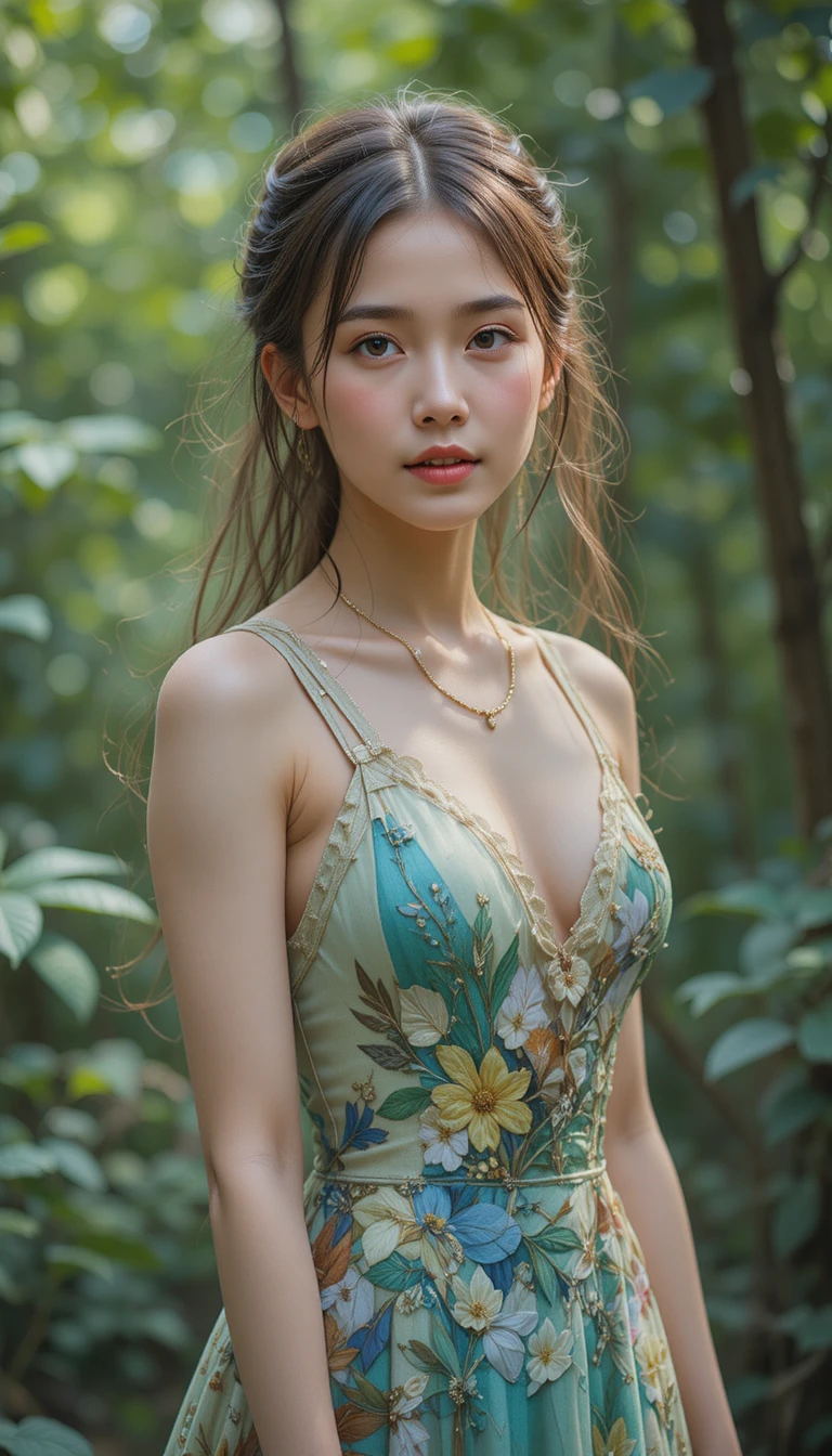 ベッドで休む病人を看病するサル