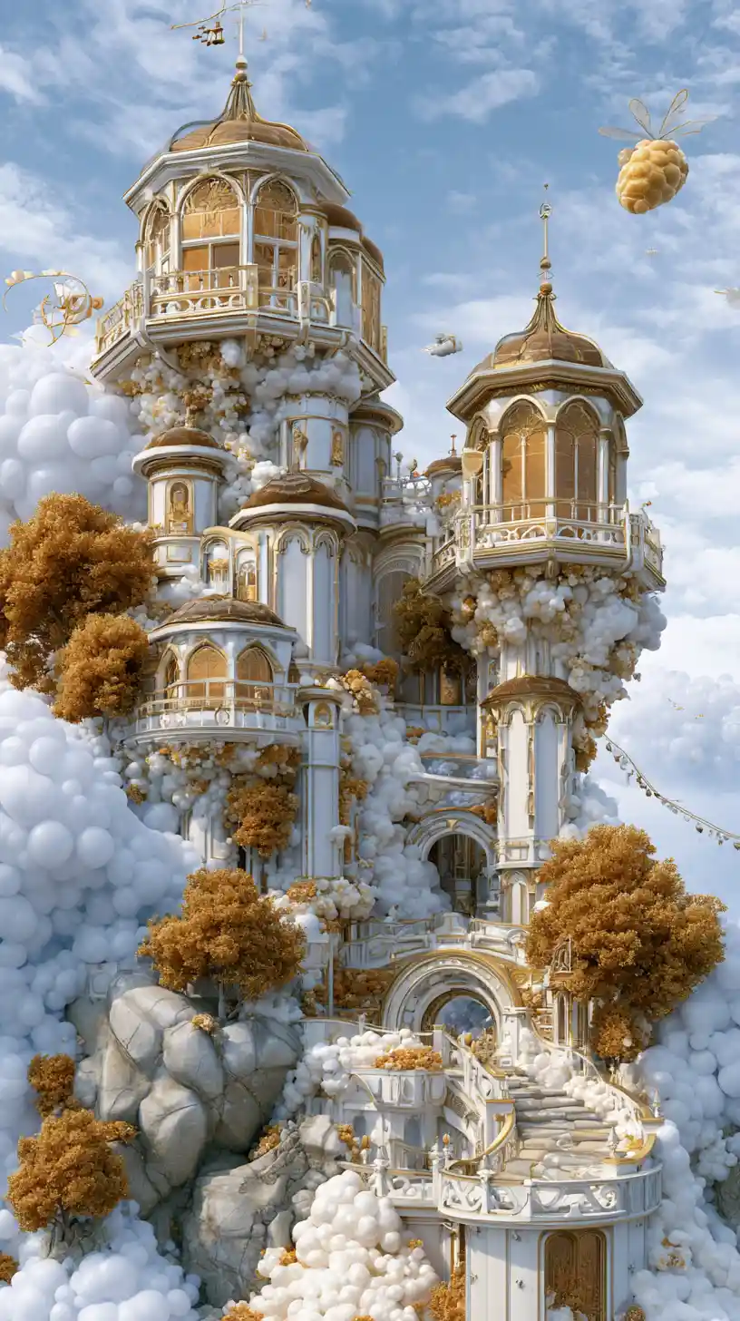 Fantasy Land Of Milk And Honey In Artistic Illustration