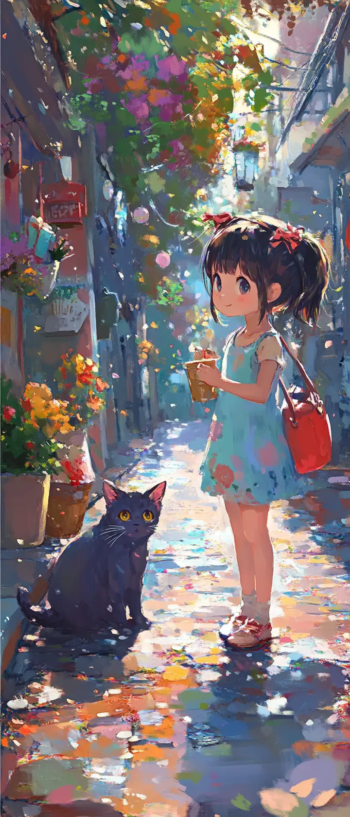 充滿亮麗粉彩色與魅力的可愛動漫插畫