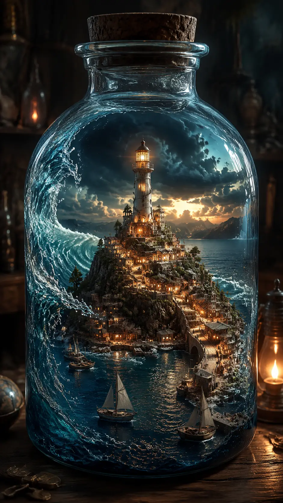 glass bottle
