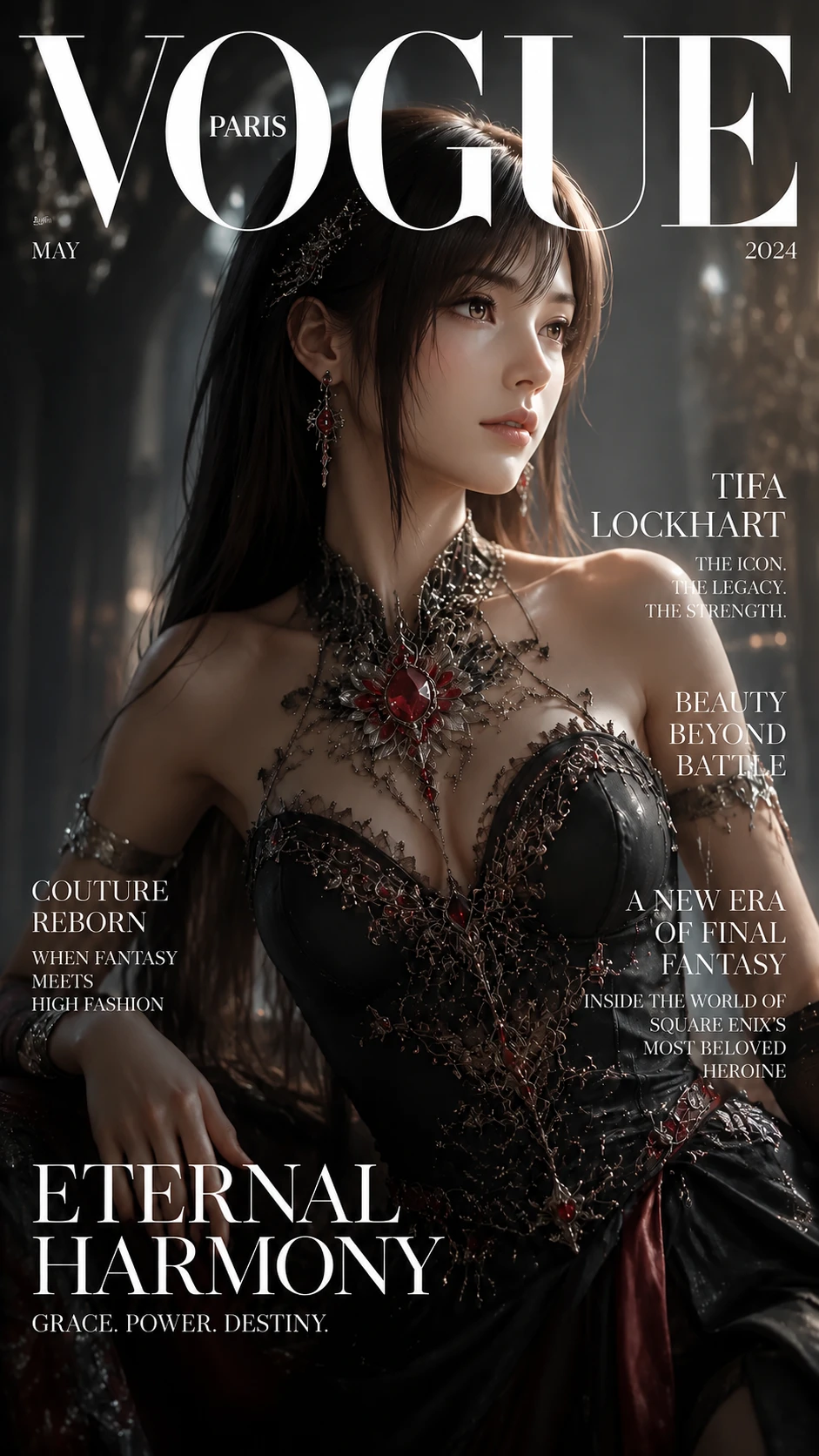Héroïne de fantasy en couture inspirée par son propre univers