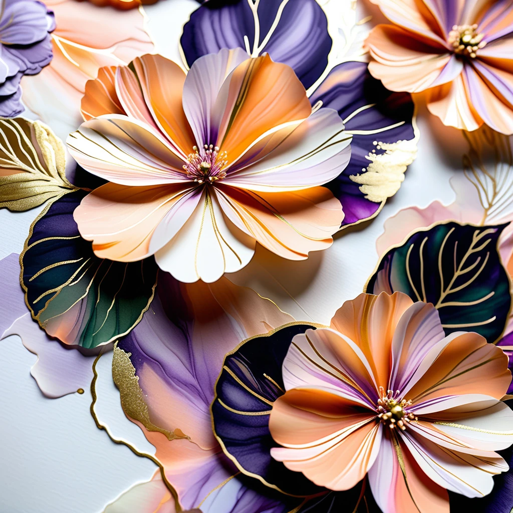 Weicher pfirsichfarbener und violetter abstrakter Blumen-Aquarellhintergrund