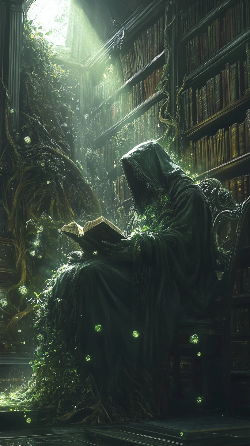 坐鎮於無盡哥德記憶圖書館中的兜帽守護者