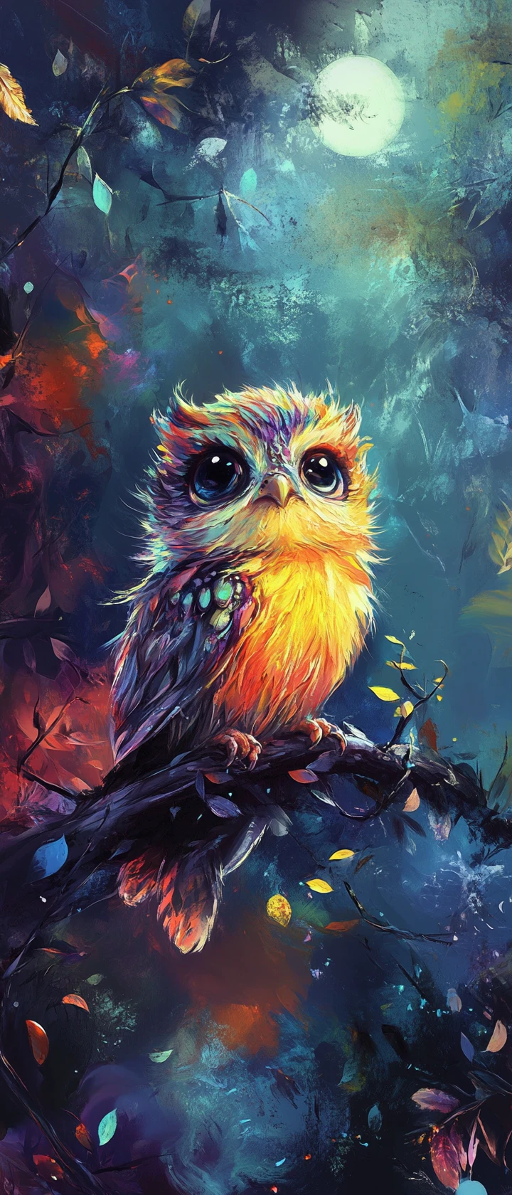 Adorable animal peint dans un paysage de rêve fantastique et vibrant