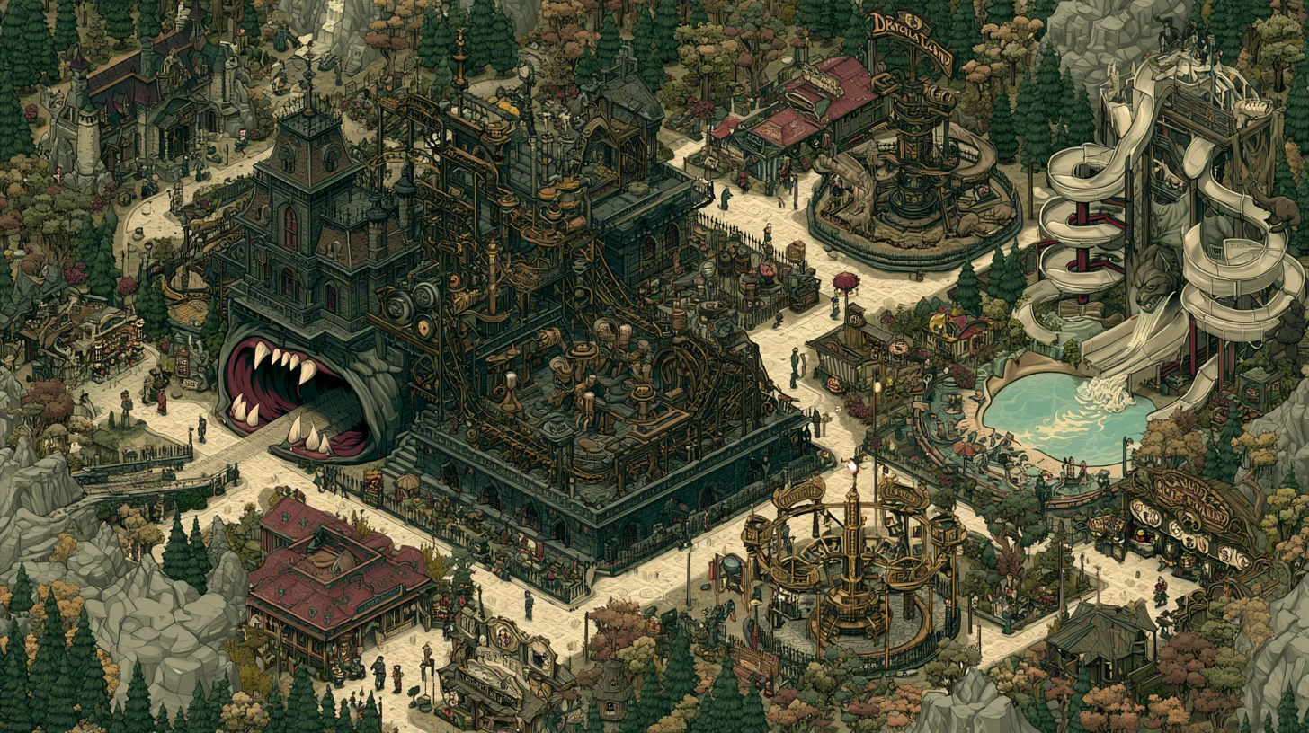 Steampunk-Dracula-Land: Freizeitpark mit cineastischen Monsterfahrten