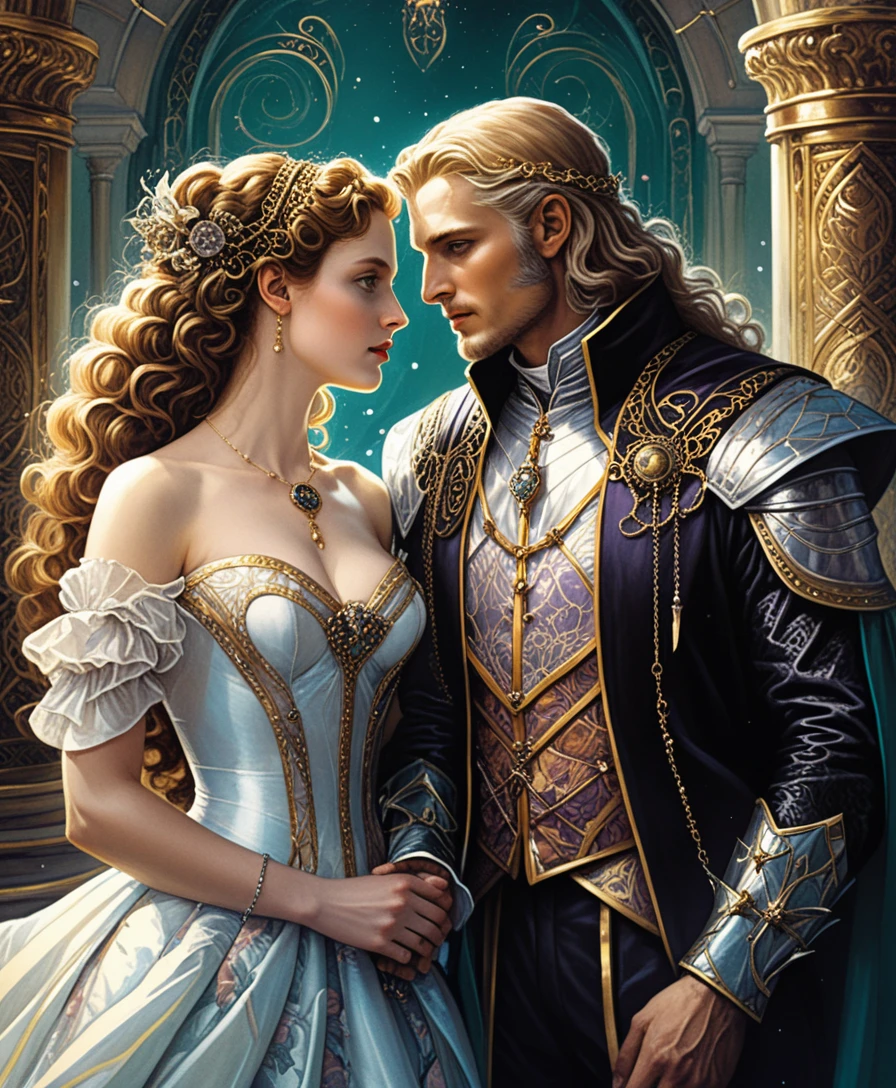 Dark fantasy woman entangled in a seductive investigation