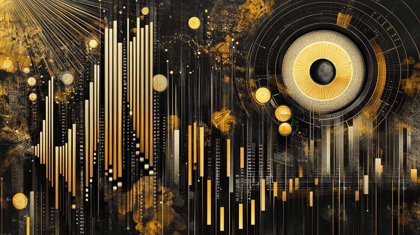 Cruscotto esecutivo surreale che emerge come un’orchestra sinfonica di dati