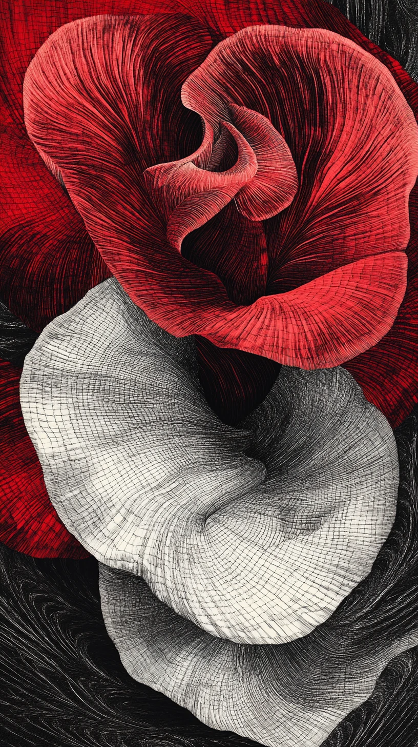 Iris se métamorphosant en motifs de labyrinthes concentriques infinis