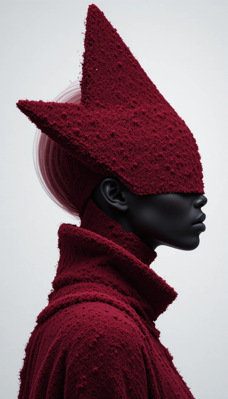 Portrait de profil avant-gardiste d’une femme noire fashion