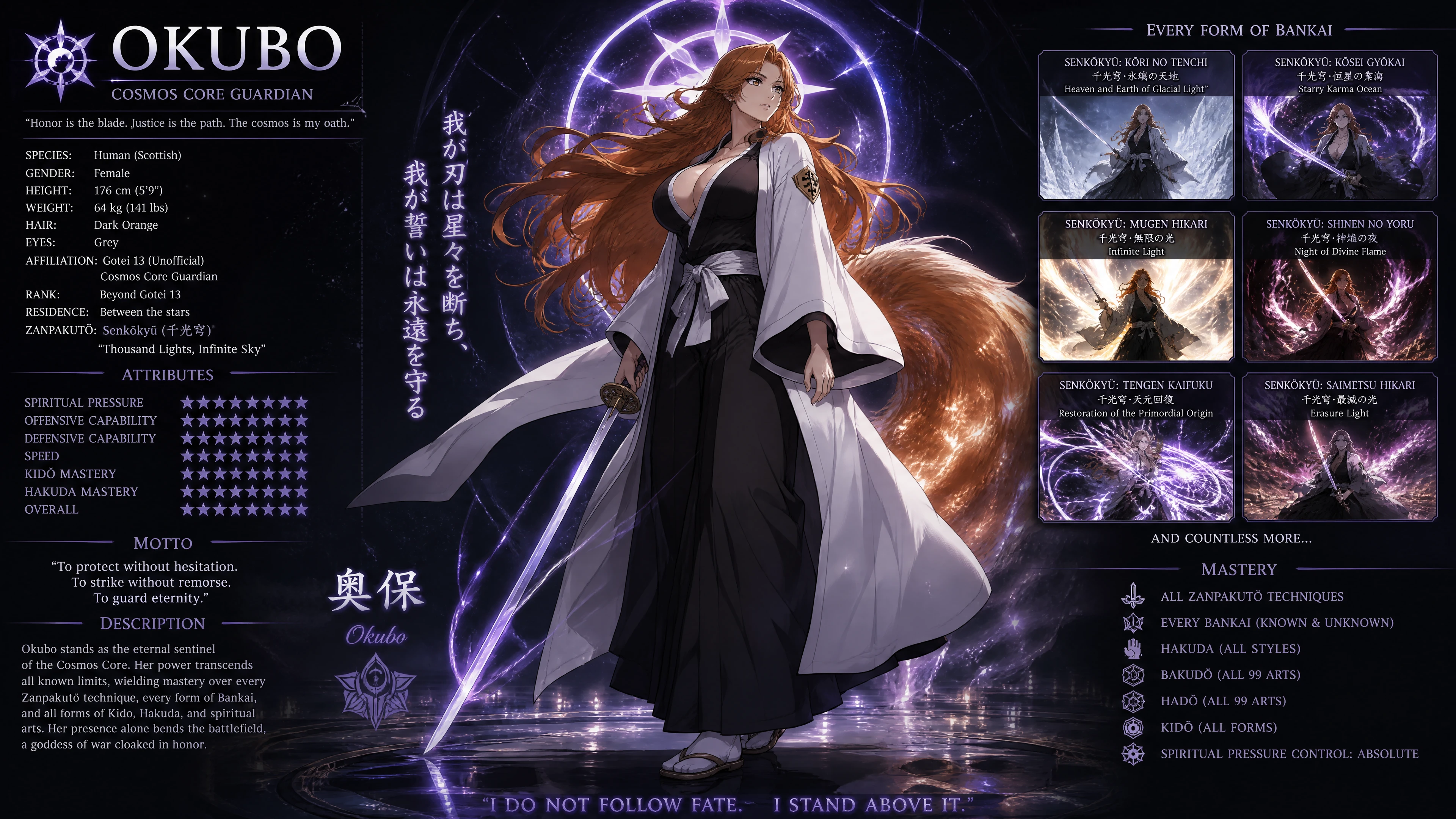 Mietitrice di anime scozzese con coda di volpe cosmica