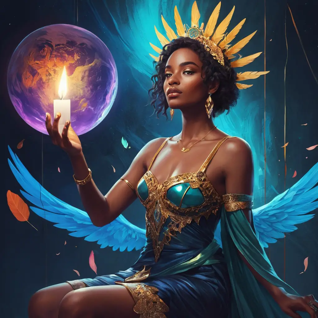 Illustration numérique lumineuse célébrant l’amour de soi et l’empowerment