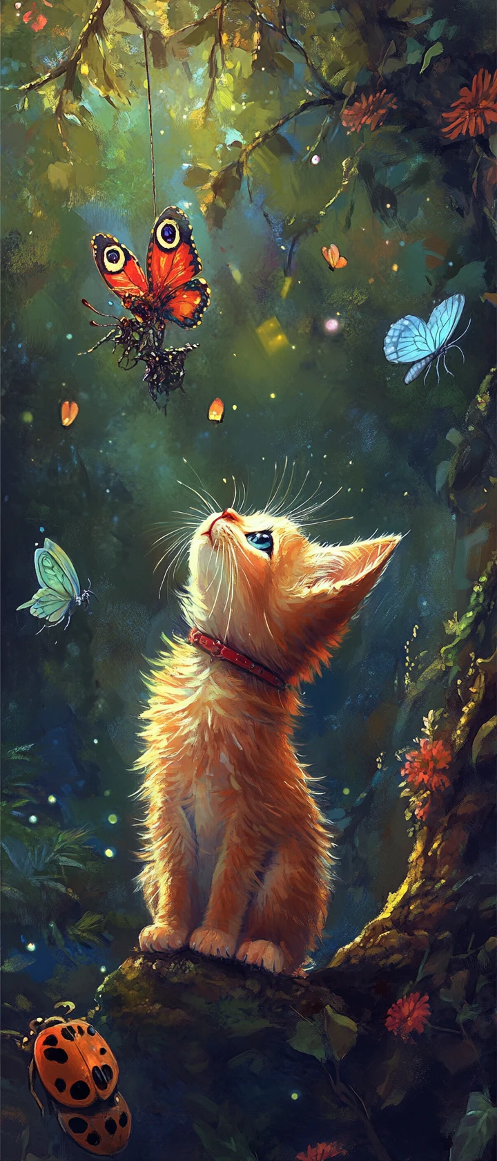Adorable animal pictural dans un paisible rêve de nature fantastique
