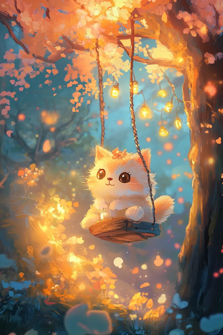 明るいパステルカラーの不思議な子ども向け絵本イラスト
