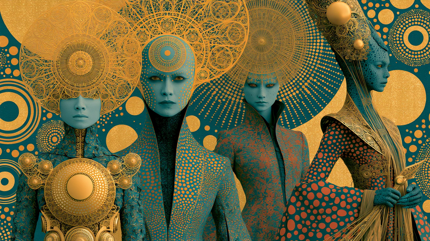 Antiga cidade alienígena futurista de Atlântida em cores surreais