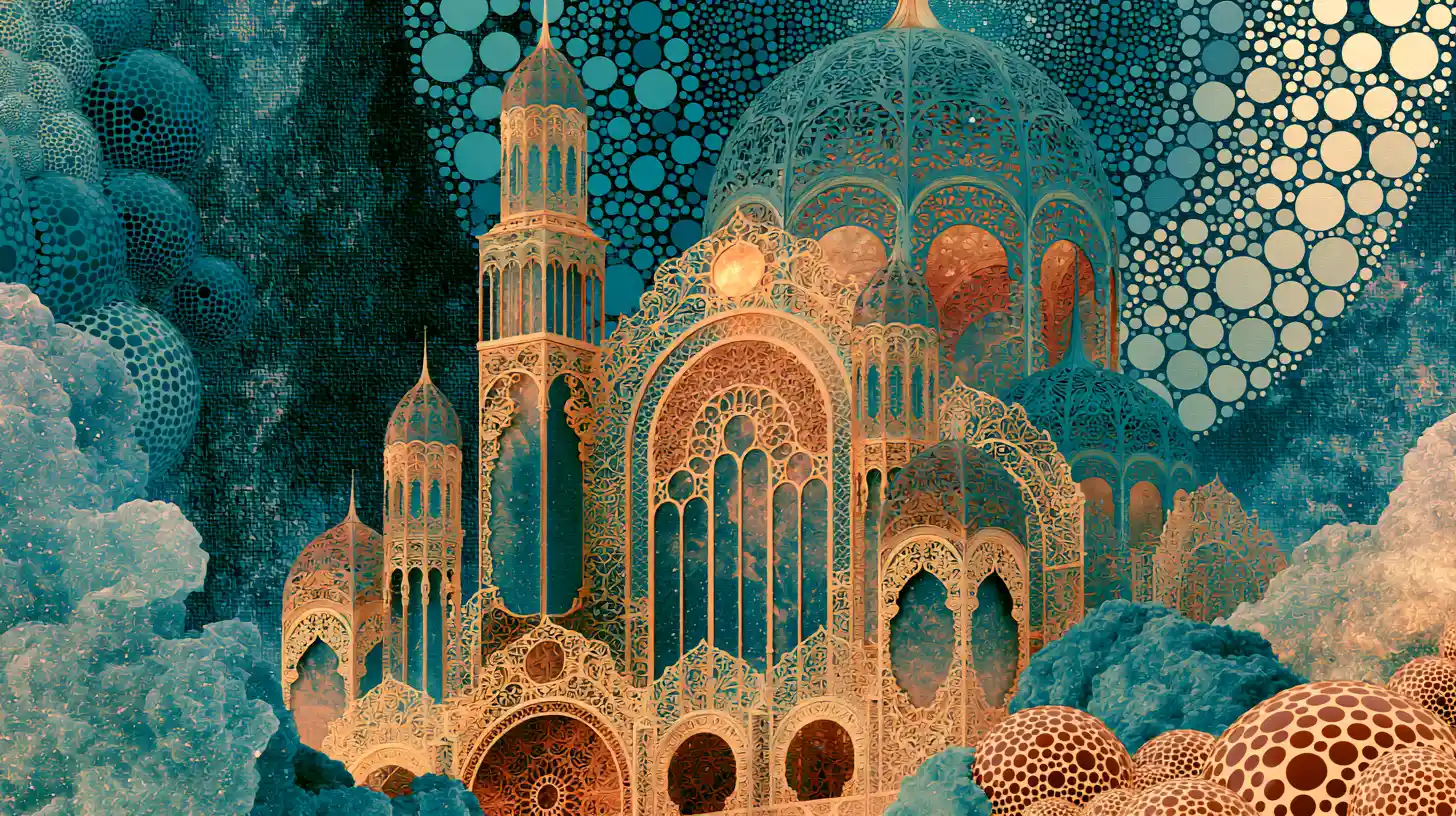 Ancient Futuristic Atlantis City With Alien Technology