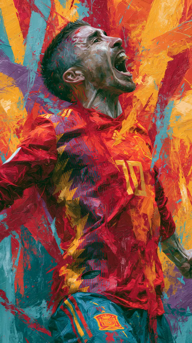 Colorata celebrazione della vittoria della Spagna al campionato mondiale di calcio