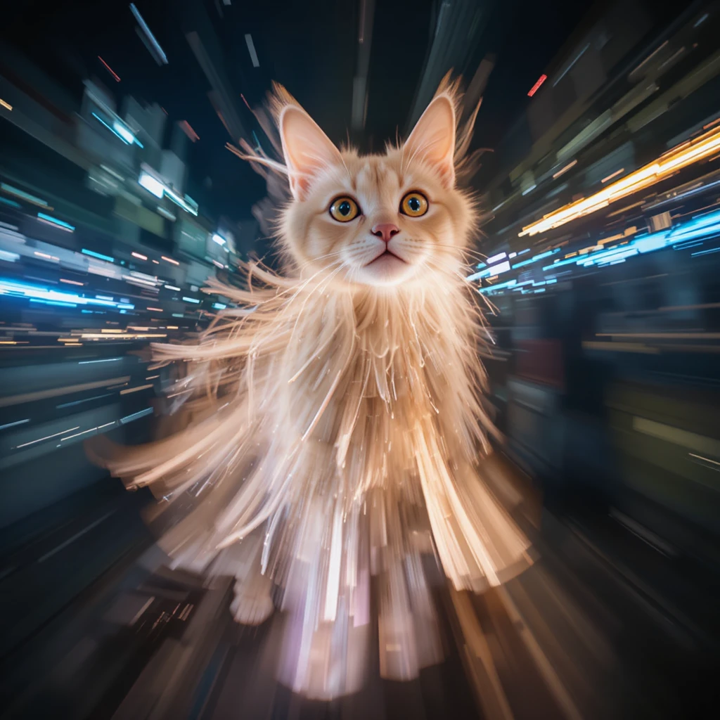 Famiglia di gatti cartoon 3D che si esibisce con una canzone di miagolii