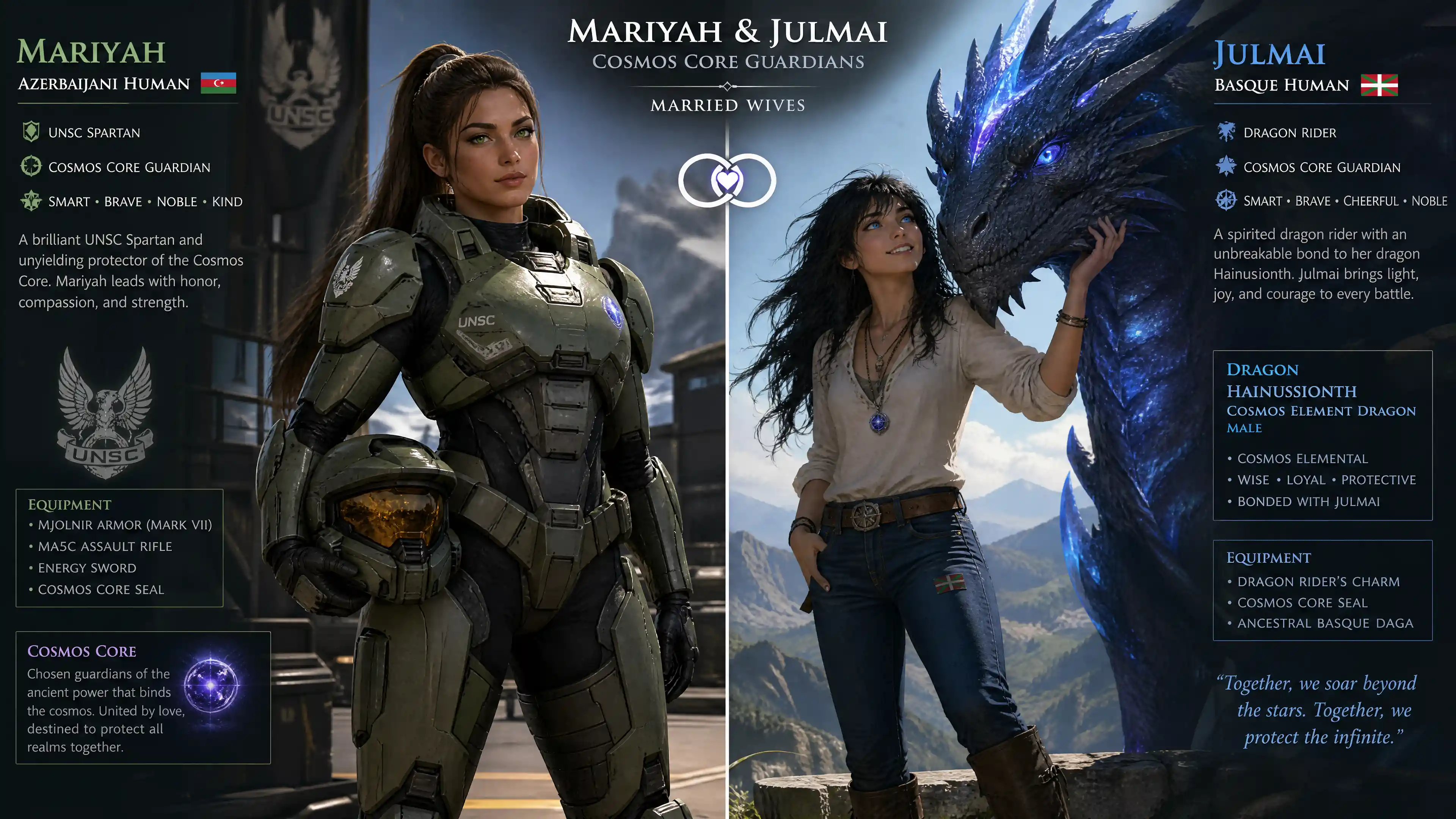 Azerbaijani woman in unsc armor guarding the cosmos core