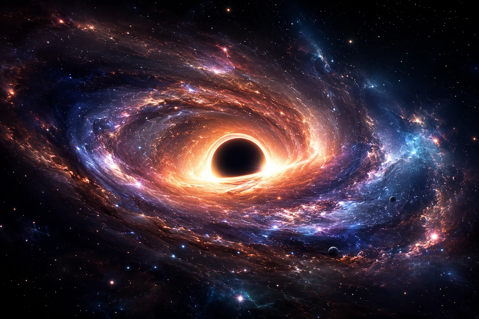 Galassia e buco nero fusi in uno stupore cosmico