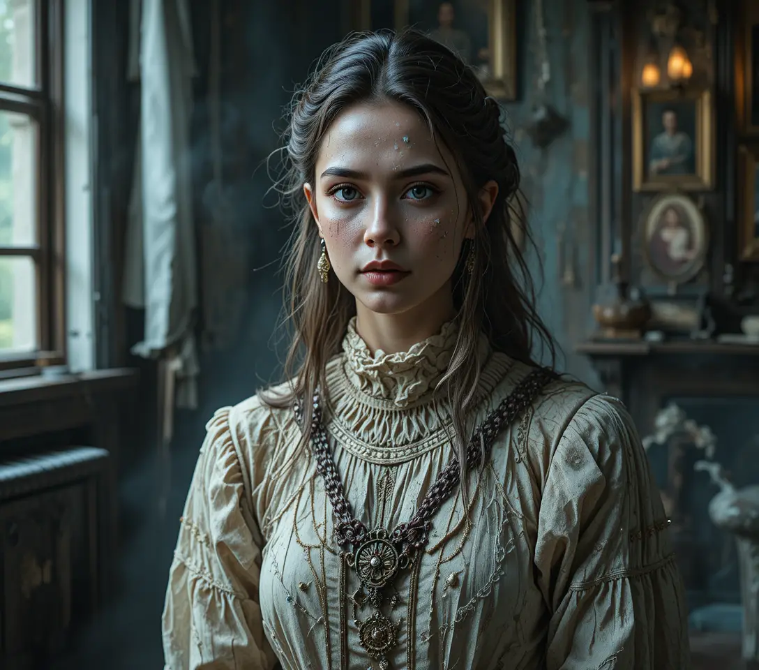 Surreal women in a dark pop surrealist horror world